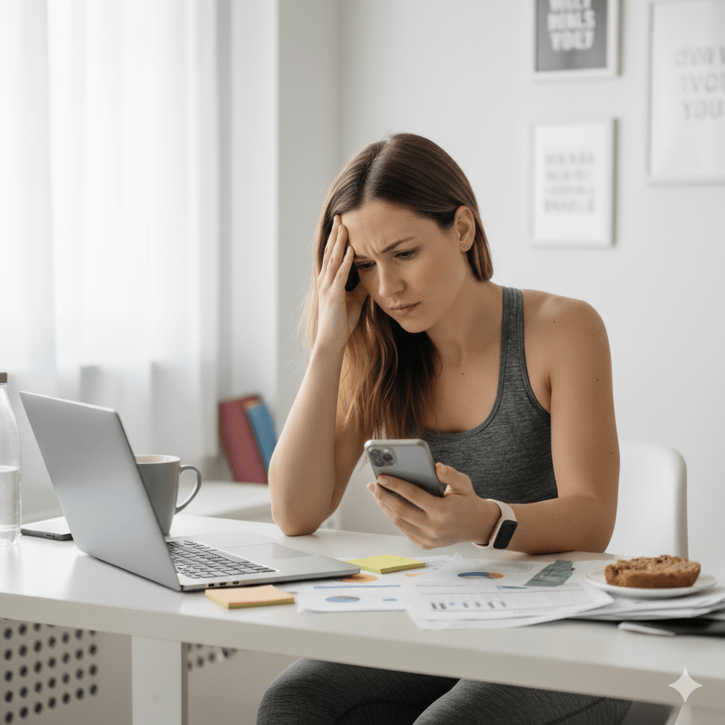 Frustrated wellness coach