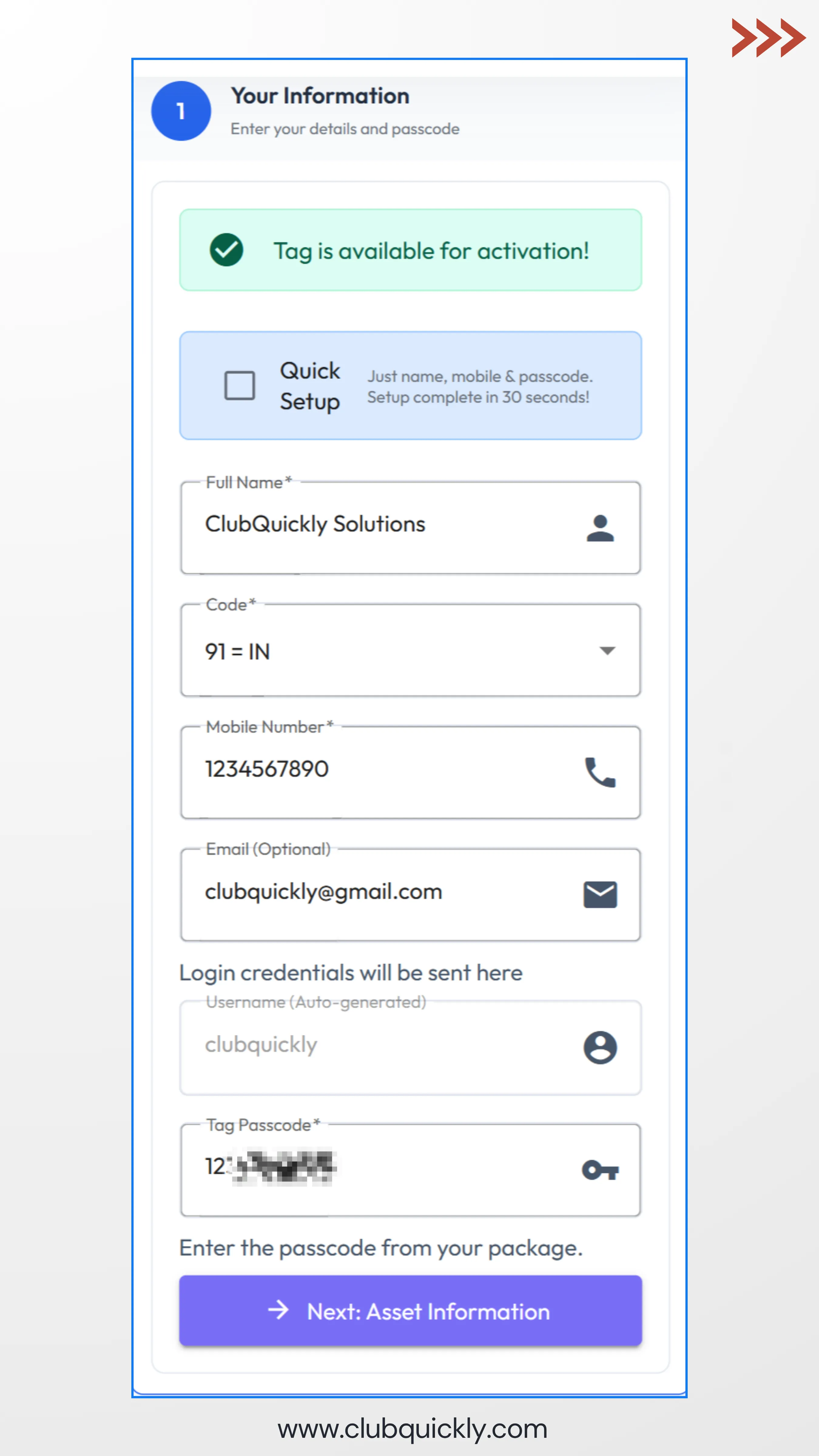Your Information form